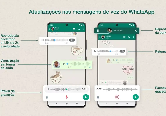 WhatsApp anuncia novos recursos para mensagens de voz