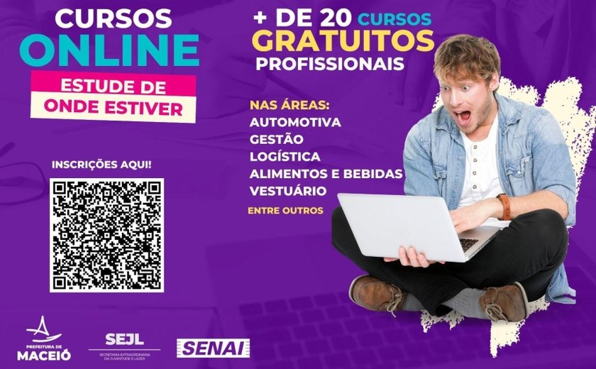 Prefeitura de Maceió abre inscrições para mais de 20 cursos gratuitos online