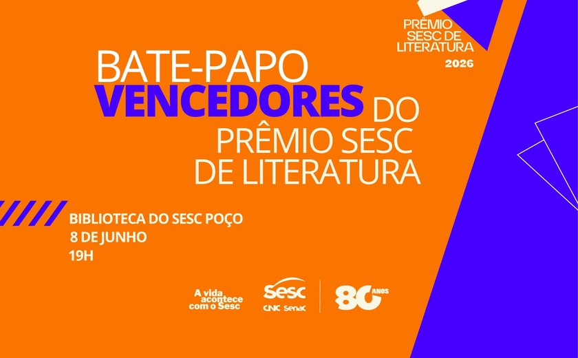 Sesc Alagoas promove encontro com vencedores do Prêmio Sesc de Literatura 2025
