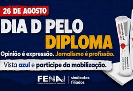 FENAJ convoca jornalistas para mobilização nacional pelo Diploma de Jornalismo nesta quarta (26)