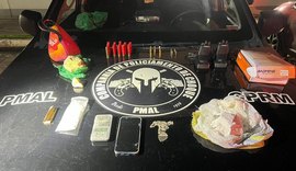 Companhia de Choque apreende munições, armas e drogas em Maceió