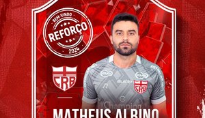 CRB contrata goleiro Matheus Albino e renova com Fábio Alemão e Saimon