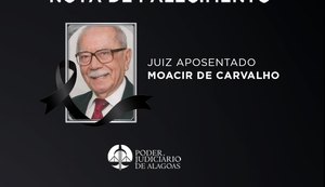 Tribunal de Justiça lamenta falecimento do juiz aposentado Moacir de Carvalho Ribeiro