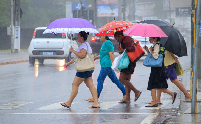 Inmet aponta para chuvas de até 100 milímetros em Maceió e 50 cidades alagoanas