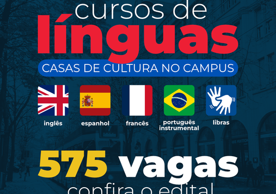 Casas de Cultura abrem 575 vagas para cursos gratuitos de línguas