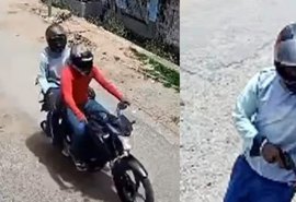 Polícia divulga imagens de dupla suspeita de atentado a tiros em barbearia de Maceió