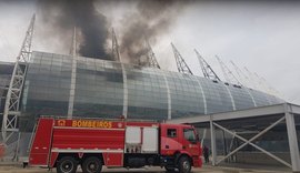 Incêndio atinge Arena Castelão, em Fortaleza