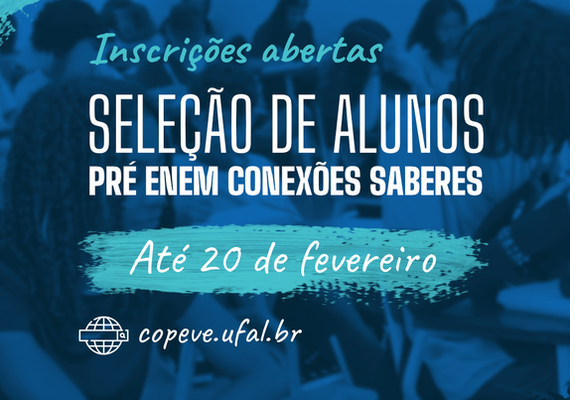 Curso Pré-Enem da Ufal abre 200 vagas para estudantes do ensino médio