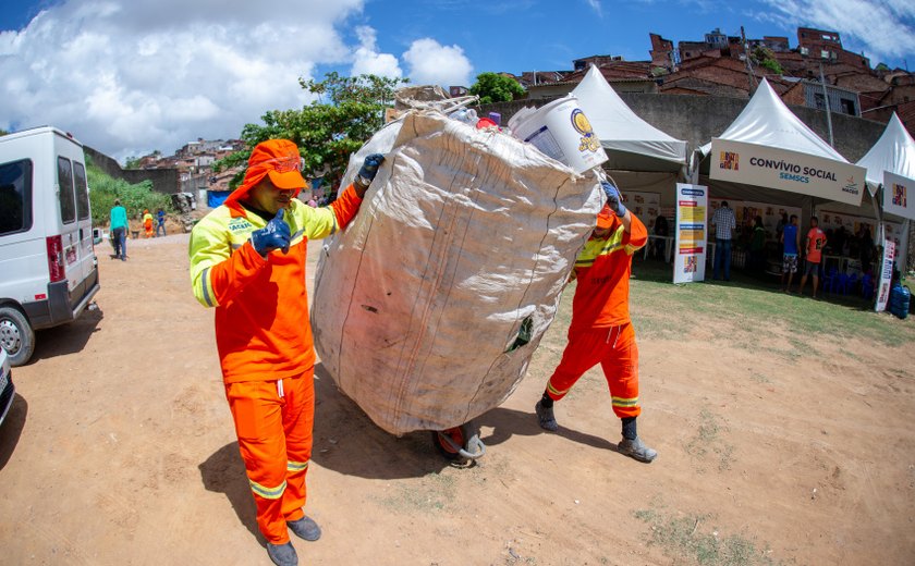 Em dois meses, 80 toneladas de resíduos são retiradas de comunidades da capital