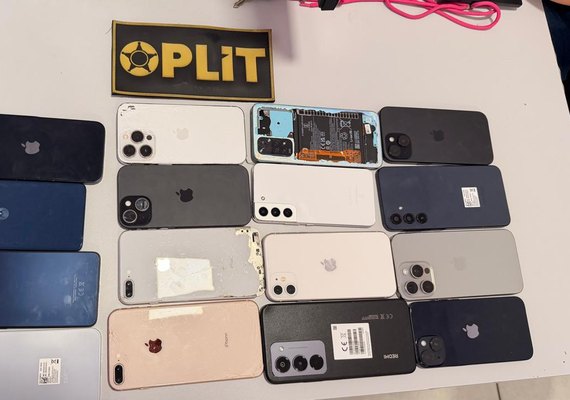 Oplit prende casal suspeito de receptação de celulares em Maceió