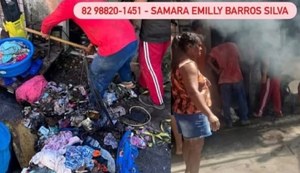 Incêndio destrói casa e mobiliza campanha para ajudar família no Jacintinho