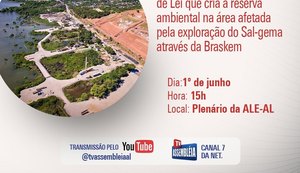 Audiência pública irá debater criação de reserva ambiental em área afetada pela Braskem