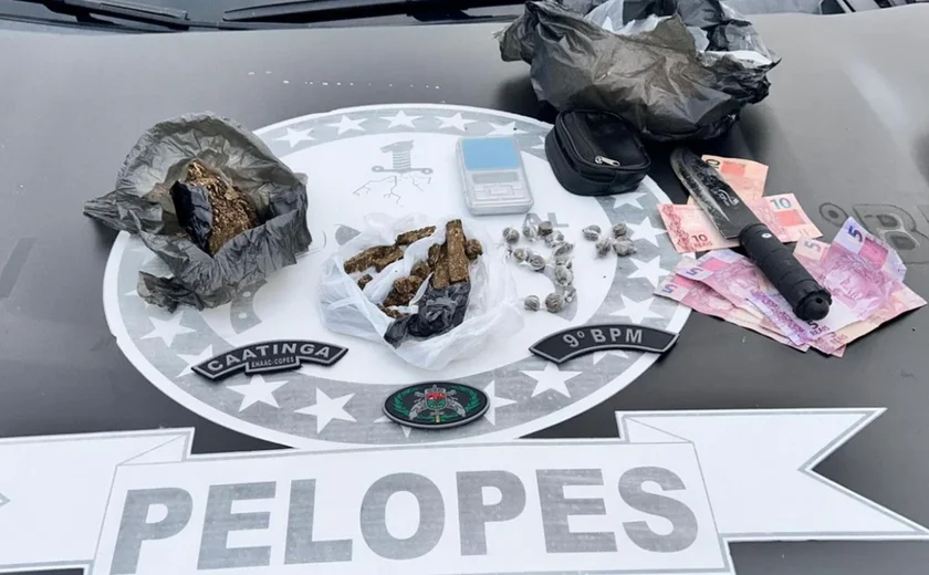 Homem é preso após tentar fugir da PM em Delmiro Gouveia com drogas e outros materiais