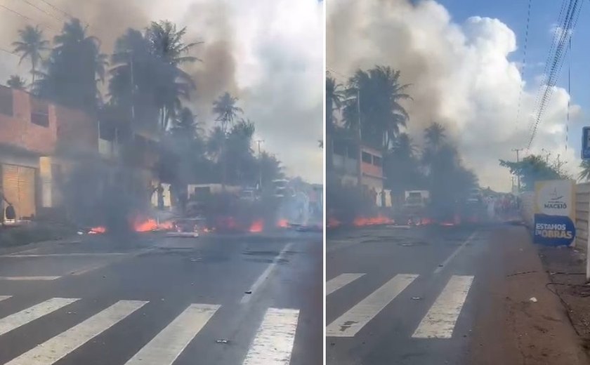 Moradores de Riacho Doce bloqueiam rodovia AL-101 Norte por falta de energia