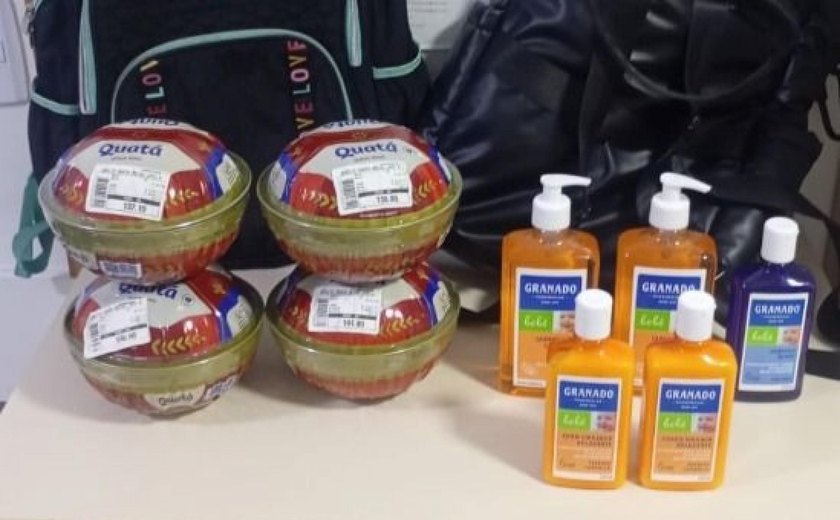 Casal é preso com queijos e materiais de higiene pessoal em supermercado