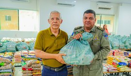 PM distribui 1,5 tonelada de alimentos arrecadados durante vendas de abadás do Bloco Vulcão