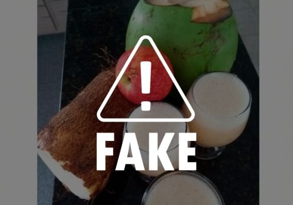 É falso que suco de inhame com água de coco e maçã cure o coronavírus