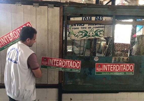 Vigilância Sanitária interdita estabelecimento de produtos naturais no Mercado Público do Jacintinho