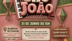 Bailarina alagoana formada pelo Bolshoi apresenta espetáculo junino no Cesmac