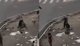 Briga entre homens em situação de rua é registrada em vídeo no Centro de Maceió