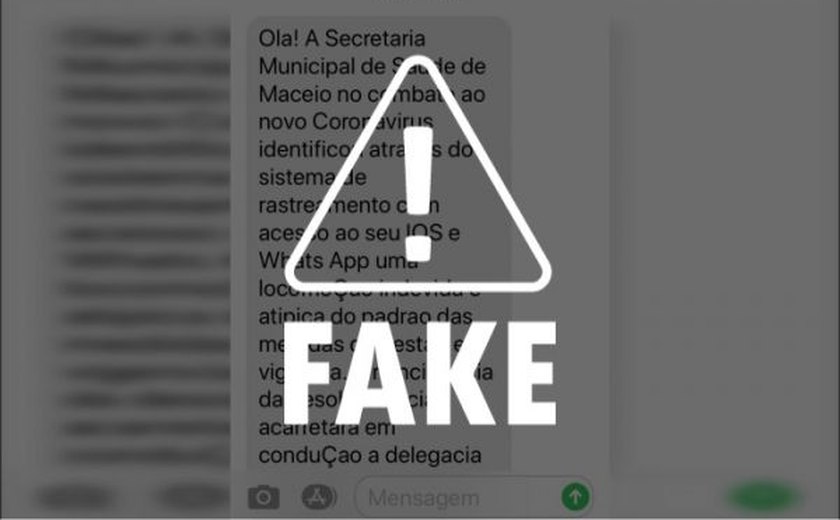 É falso que Secretaria de Saúde de Maceió rastreia movimentação de usuários