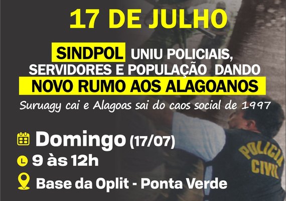 Sindpol fará ação de atendimento à população próximo à Oplit - Ponta Verde neste domingo (17)
