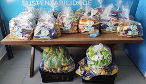 Abrigo Mãe Rainha recebeu doação de cestas básicas da Agreste Saneamento