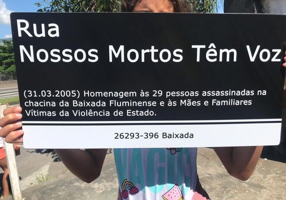 Ato em Nova Iguaçu, RJ, marca 14 anos da Chacina da Baixada