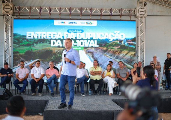 Em Junqueiro, Renan Filho entrega novo trecho da duplicação da BR-101; investimento foi de R$ 20 milhões