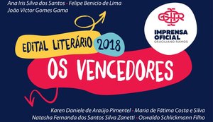 Imprensa Oficial divulga vencedores do Edital Para Publicação de Obras Literárias 2018