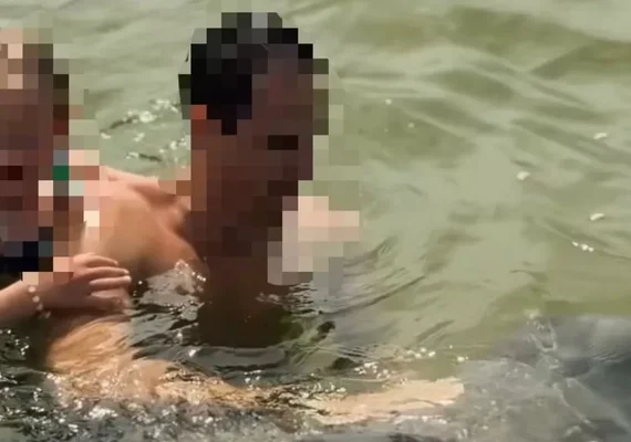 Interação irregular com peixe-boi em praia de Alagoas gera revolta e alerta ambiental