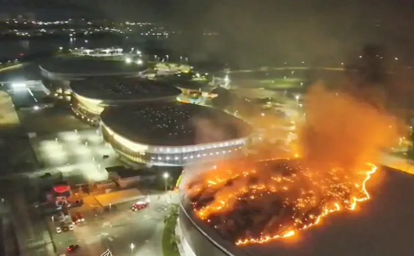 Incêndio atinge Velódromo do Parque Olímpico no Rio