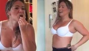 Fani exibe o corpo e o bumbum maior após ganhar 15kg: 'Gordinha sexy'