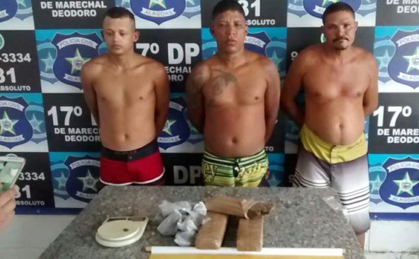 Durante operação integrada em Marechal Deodoro, três pessoas são detidas