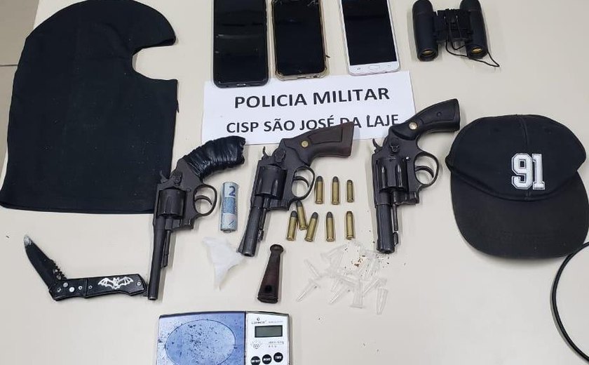 PM prende trio envolvido em sequência de crimes em São José da Laje