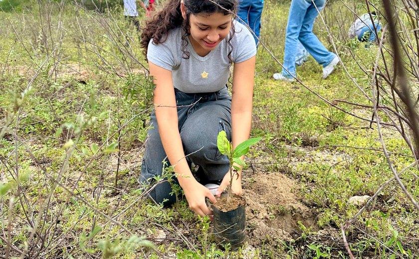 IMA/AL celebra Dia da Caatinga com plantio de mudas nativas em Ouro Branco