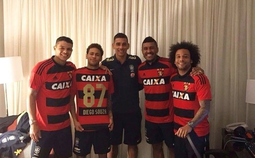 Diego Souza 'leva' Neymar, Thiago Silva, Paulinho e Marcelo para o Sport