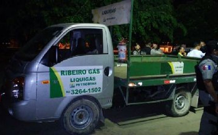 Caminhão de gás é alvo de bandido no interior de Alagoas