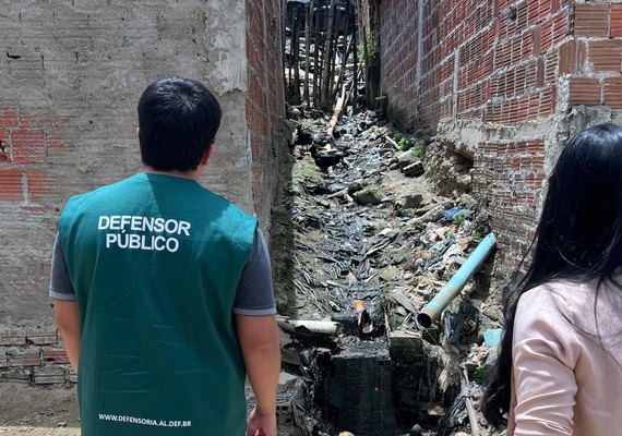 Defensoria Pública realiza vistoria e constata falta de saneamento básico em Branquinha