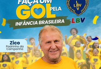 Zico entra em campo com a LBV em campanha pela infância brasileira