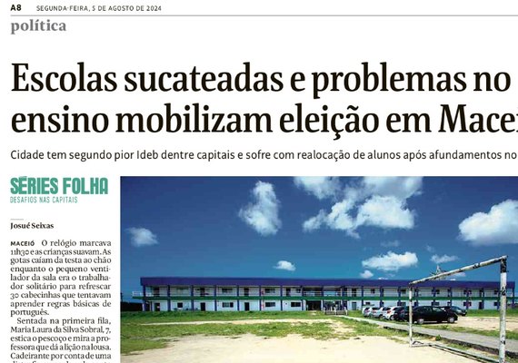 Fragilidade da educação básica em Maceió ganha destaque nacional