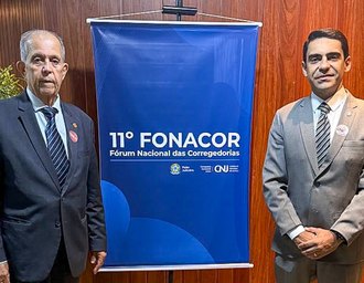 Corregedor-geral Celyrio Adamastor participa do 11º Fonacor em Brasília