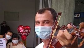 Ao som de violino, paciente deixa o HE do Agreste