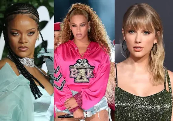 Cantoras Beyoncé, Rihanna e Taylor Swift estão entre os famosos mais ricos do planeta