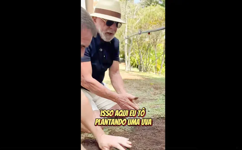 Em vídeo a Trump, Lula planta uva e diz semear comida e não ódio