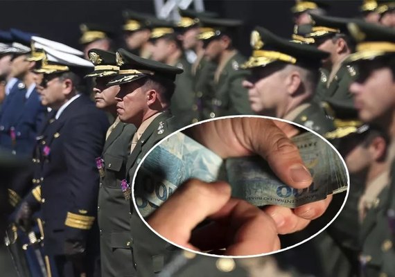 Supersalários de 1,6 mil militares custaram R$ 262,5 milhões aos cofres públicos