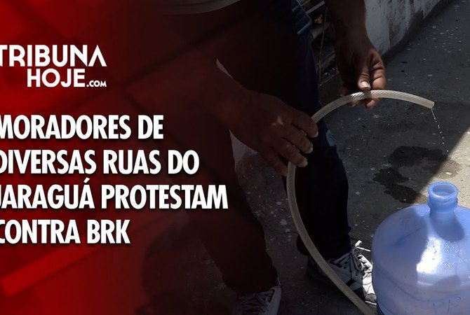 Moradores de diversas ruas do Jaraguá protestam contra BRK