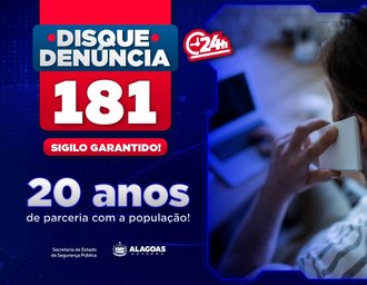 Disque-Denúncia completa 20 anos de existência com solução de mais de 44 mil chamados nos últimos 5 anos