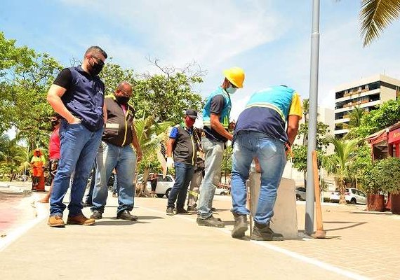 Operação integrada identifica 13 pontos com furto de energia na orla de Maceió