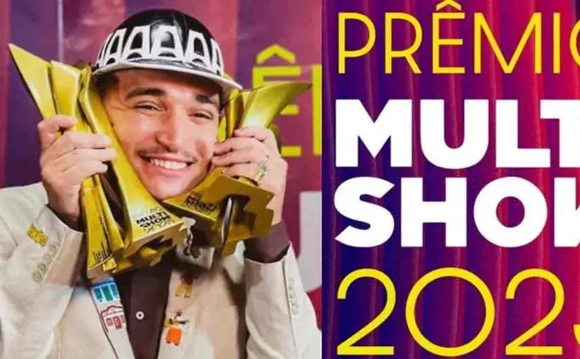 Cantor João Gomes domina o Prêmio Multishow 2025